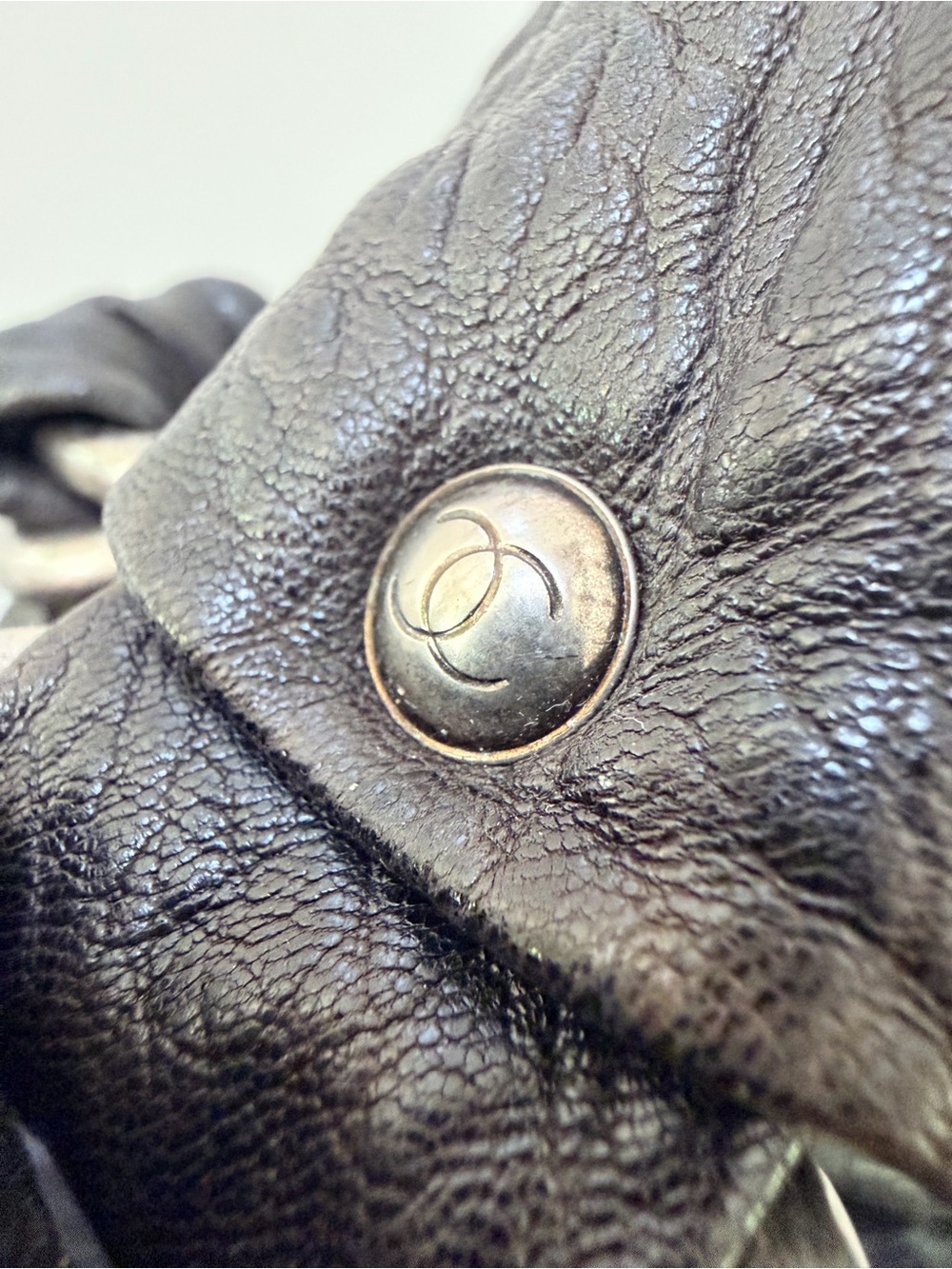 CHANEL Le Marais Large Bowler Black Quilted Leather Rare Vintage - Picture 7 of 13